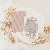 ヴィンテージフローラガールズベビーシャワー 招待状