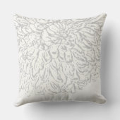 ヴィンテージフローラキク灰色と黄色 クッション (裏面)