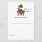 ヴィンテージフローラキャリッジベビーシャワーママアドバイス アドバイスカード (正面)