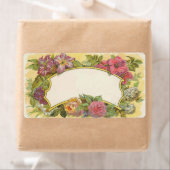 ヴィンテージフローラキャンドルまたはキャニングJAR空白のラベル ラベル (インサイチュ)