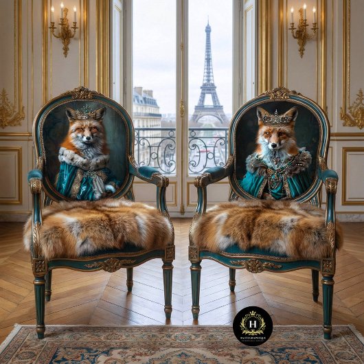 ヴィンテージフローラキングキツネデコページ 薄葉紙