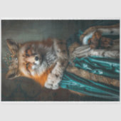 ヴィンテージフローラキングキツネデコページ 薄葉紙 (正面)