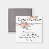 ヴィンテージフローラキンセアニェラ日付磁石を保存 マグネット (正面/裏面)