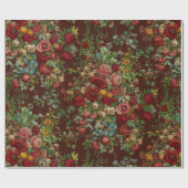 ヴィンテージフローラギフト包装紙 ラッピングペーパー (フラット)