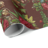 ヴィンテージフローラギフト包装紙 ラッピングペーパー (ロールコーナー)