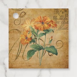 ヴィンテージフローラギフト&メッセージカード フェイバータグ