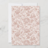 ヴィンテージフローラギンガムガールズ1st誕生日 招待状 (裏面)