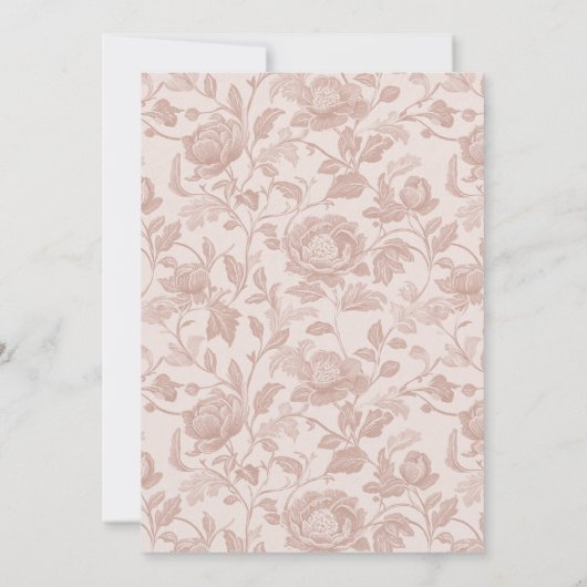 ヴィンテージフローラギンガムガールズ1st誕生日 招待状 (裏面)