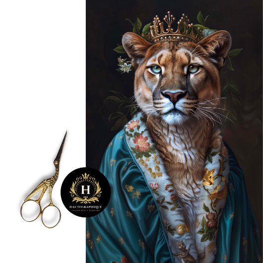 ヴィンテージフローラクラウンキングクーガーデクページ 薄葉紙