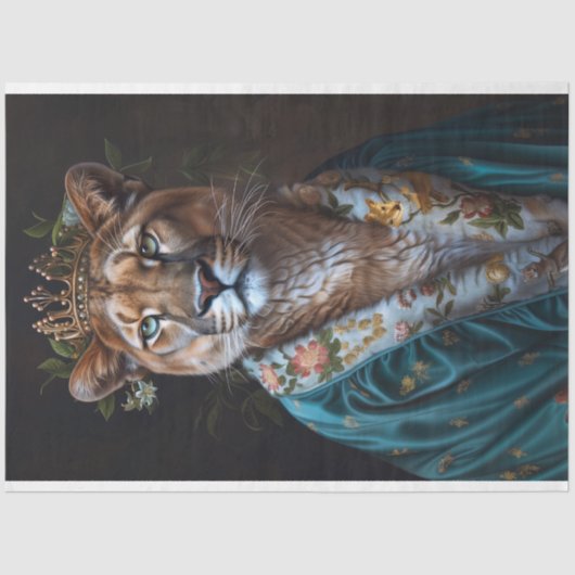 ヴィンテージフローラクラウンキングクーガーデクページ 薄葉紙 (正面)