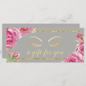 ヴィンテージフローラクラスグレーサロンギフト証明書 (正面/裏面)