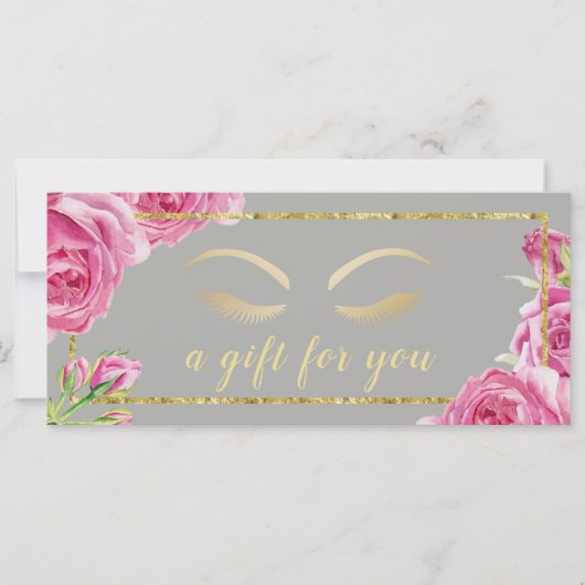 ヴィンテージフローラクラスグレーサロンギフト証明書 (正面)