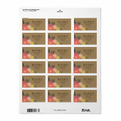 ヴィンテージフローラクラフト差出人住所ラベル ラベル (フルシート)