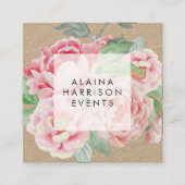 ヴィンテージフローラクラフト スクエア名刺 (正面)