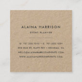 ヴィンテージフローラクラフト スクエア名刺 (裏面)