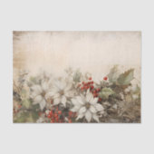 ヴィンテージフローラクリスマスウィンターエフェメラ熟成 薄葉紙 (正面)