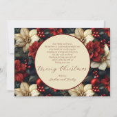 ヴィンテージフローラクリスマスカード シーズンカード (裏面)