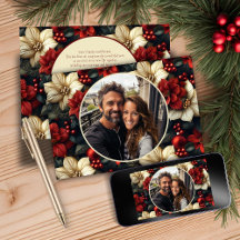 ヴィンテージフローラクリスマスカード