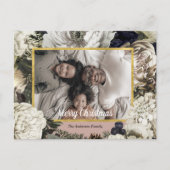 ヴィンテージフローラクリスマスフォトポストカード ポストカード (正面)