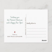 ヴィンテージフローラクリスマスホリデーパターン写真 ポストカード (裏面)