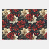 ヴィンテージフローラクリスマス ラッピングペーパーシート (正面2)