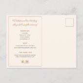 ヴィンテージフローラクリームブロッサム招待状はがき ポストカード (裏面)