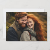 ヴィンテージフローラクレストセージonオリーブモノグラム写真 セーブザデート (裏面)