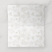 ヴィンテージフローラクレストベージュモノグラム結婚ズ プレイスカード (内部開封)