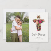 ヴィンテージフローラクロス復活祭恵み写真 シーズンカード