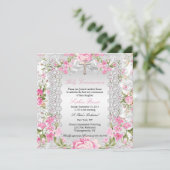 ヴィンテージフローラクロス第1コミューニオンピンク4 招待状 (スタンド正面)