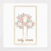 ヴィンテージフローラクロス聖水 ラベル (デザイン1)