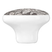 ヴィンテージフローラグモダンレーボタニカルシッ素朴ク セラミックノブ (側面)