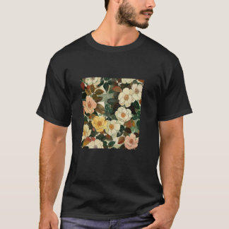 ヴィンテージフローラグラフィックチェロキーバラ花 Tシャツ