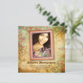 ヴィンテージフローラグランジの卒業発表 招待状 (スタンド正面)