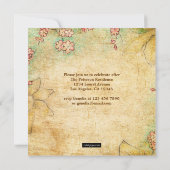 ヴィンテージフローラグランジの卒業発表 招待状 (裏面)