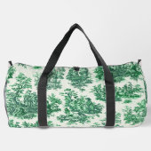 ヴィンテージフローラグリーントイレジョイモノグラム印刷 ダッフルバッグ (裏面)