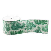 ヴィンテージフローラグリーントイレジョイ グログランリボン (リール)