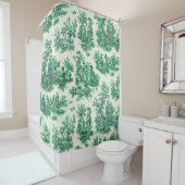 ヴィンテージフローラグリーントイレジョイ シャワーカーテン (インサイチュ)