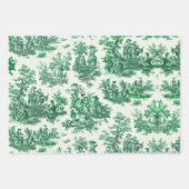 ヴィンテージフローラグリーントイレジョイ ラッピングペーパーシート (正面)