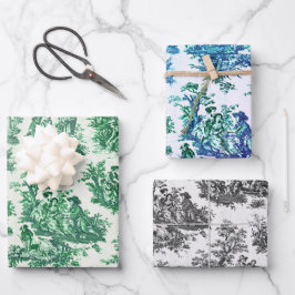 ヴィンテージフローラグリーントイレジョイ ラッピングペーパーシート