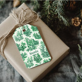 ヴィンテージフローラグリーントイレジョウモノグラム ギフトタグ