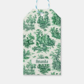 ヴィンテージフローラグリーントイレジョウモノグラム ギフトタグ (正面)