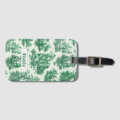 ヴィンテージフローラグリーントイレジョウモノグラム ラゲッジタグ (正面横)