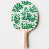 ヴィンテージフローラグリーントイレジョウモノグラム 卓球ラケット (正面)