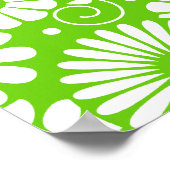 ヴィンテージフローラグリーンポスター ポスター (角)