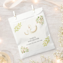 ヴィンテージフローラグリーンリースワンベビーシャワー フェイバーバッグ