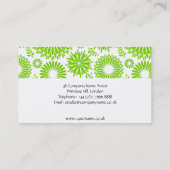 ヴィンテージフローラグリーン名刺 名刺 (裏面)