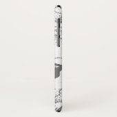 ヴィンテージフローラグレイ及びモノグラム付き白プリント Case-Mate iPhoneケース (裏面/左)