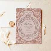 ヴィンテージフローラコケット大人誕生日 招待状