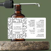 ヴィンテージフローラコスメティック2 OZスポイトボトルラベル ラベル